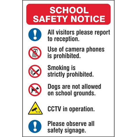 School Safety Multi Notice Signs Child Safety Signs Ireland