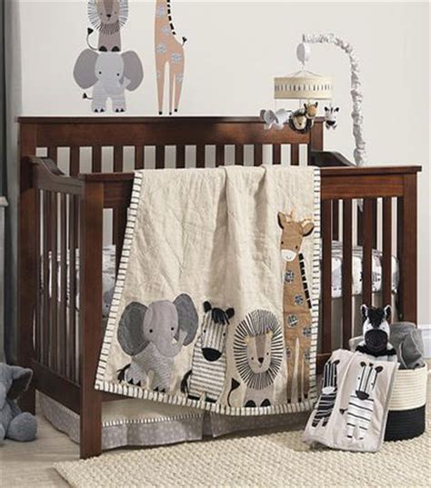 Shop for safari baby crib bedding at buybuy baby. Lambs & Ivy Signature Tanzania Tan/Gray Safari 4 Piece ...