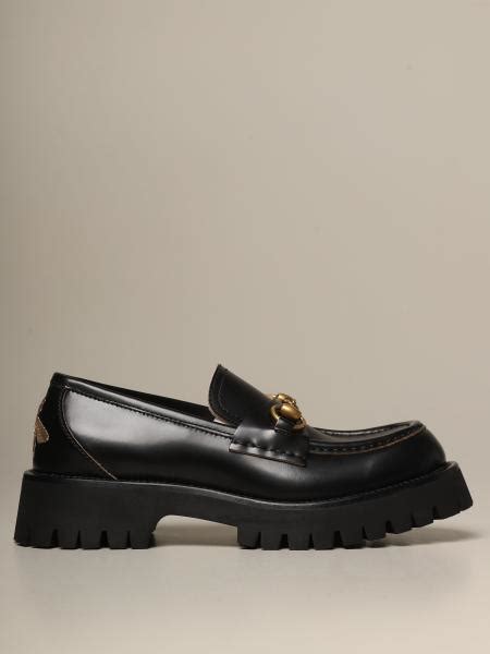 Harald Gucci Moccasins In Brushed Leather With Rubber Sole Loafers