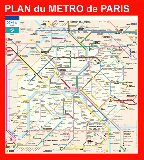 Plan Du Métro De Paris Plan Réseau Métro Parisien