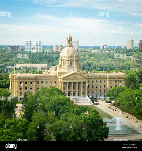 An Aerial View Of The Alberta Legislature Building And Alberta
