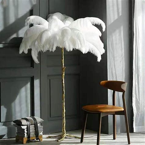 Barbery 28 table lamp set (set of 2) by world menagerie. Nordic Design Ostrich Feather Floor Lamp for Living Room ...