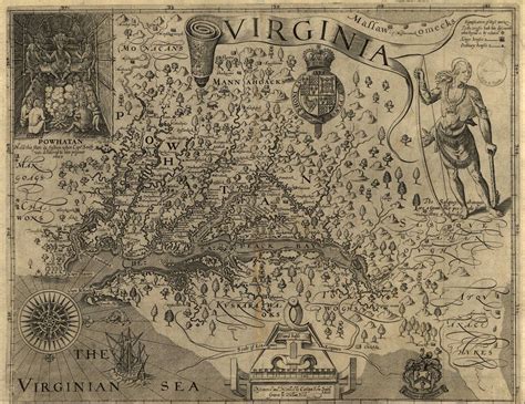 Melungeon Studies John Smiths 1624 Map Of Virginia