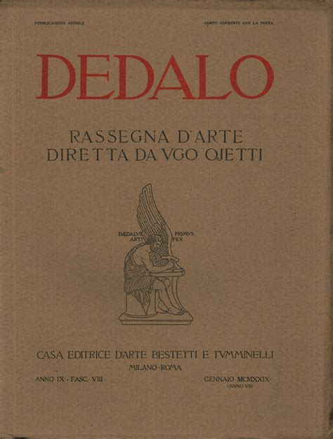 Dedalo Anno Ix 1928 Annata Completa 12 Fascicoli By Aavv