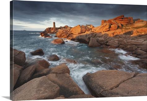 Pink Granite Coast Brittany France The Ploumanach Lighthouse An
