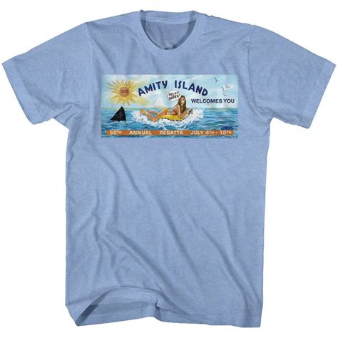 Jaws Amity Island Welcomes You Billboard Light Blue Shirts Etsy