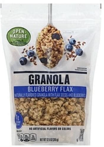 Open Nature Blueberry Flax Granola 125 Oz Nutrition Information Innit