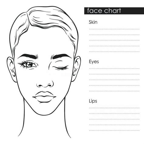 Printable Makeup Face Sketch Templates Nurul Amal Makeup Face