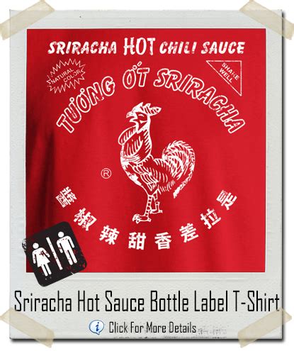 Sriracha Hot Sauce Bottle Label T Shirt Let There Be Tees