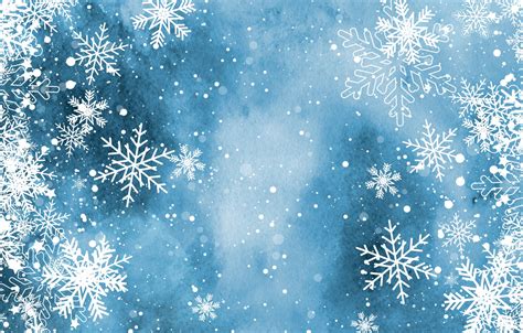 Photo Wallpaper Winter Snow Snowflakes Background Snowflakes