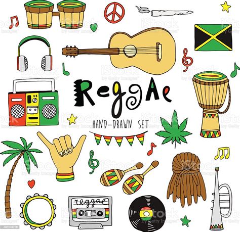 Vector Reggae Set Stock Illustration Download Image Now Istock