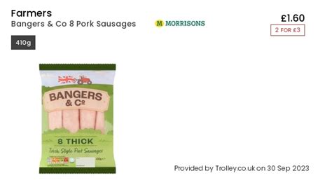 Bangers And Co 8 Pork Sausages 410g Compare Prices And Where To Buy