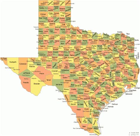 Texas County Map Interactive Free Printable Maps