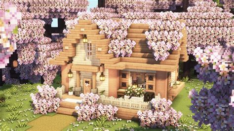 Minecraft Cherry Blossom Starter House Tutorial Mizuno S Craft