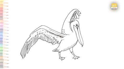Pelican Flying Drawing How To Draw Pelican Step By Step Birds