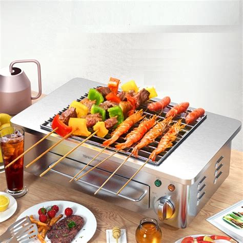 220v Electric Barbecue Grill Commercial And Household Multi Smokeless