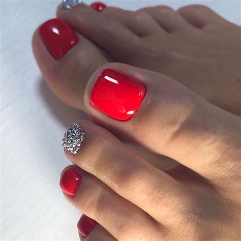 Pretty•pedicures Toe Nails Toe Nail Color Red Nails