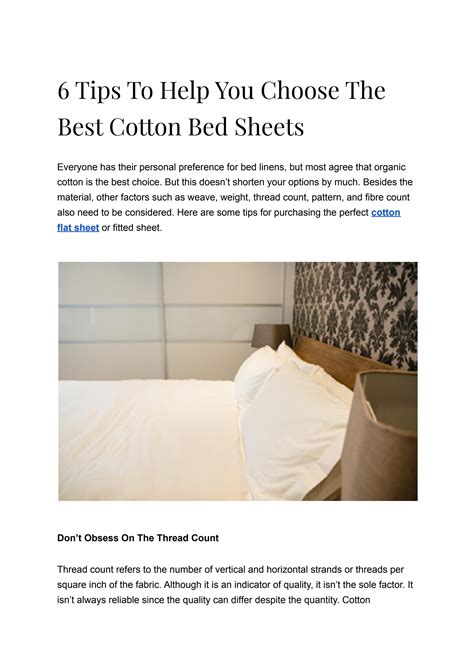 6 Tips To Help You Choose The Best Cotton Bed Sheets By Karpasalondon