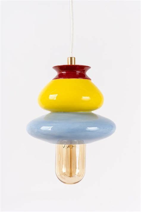 Hanging Ceiling Lamp Ceramic Light Fixture Colorful Handmade Etsy