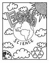 Kids Coloring Earth Exploring Pages Sciences sketch template
