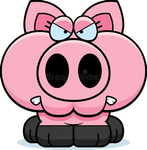 Cartoon Angry Pig Stock Vector Illustration Of Clipart 47053763