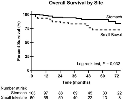 Kaplanmeier Curves For Overall Survival In Gastric And Small Bowel Wt