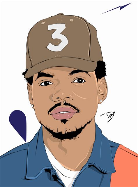 Chance The Rapper Vector Portrait Illustration Chance The Rapper Art