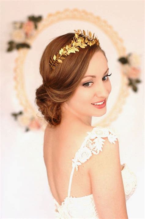 Greek Goddess Laurel Leaf Crown Gold Tiara Bridal Tiara Etsy In 2021