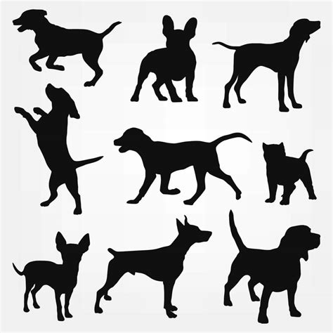 Dog Silhouette Vector At Collection Of Dog Silhouette