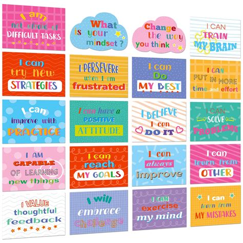 Buy Growth Mindset Posters Bulletin Board Decorations Pcs Positive