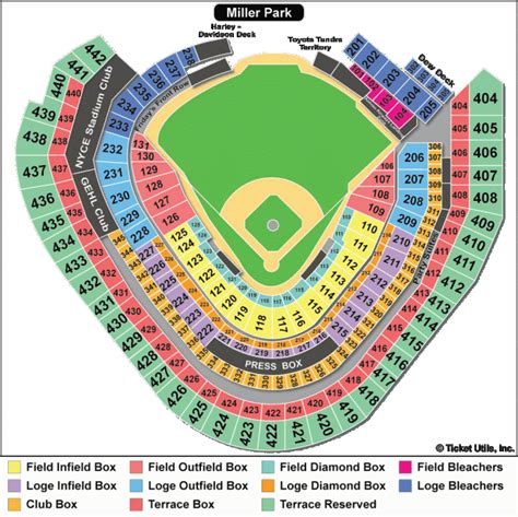 Milwaukee Brewers Detailed Seating Chart Awesome Home