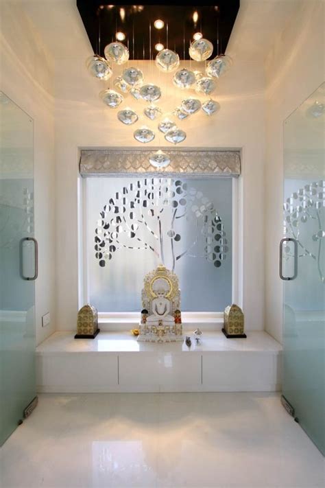Pooja Room In White Marble Temple Design For Home Home Temple Temple