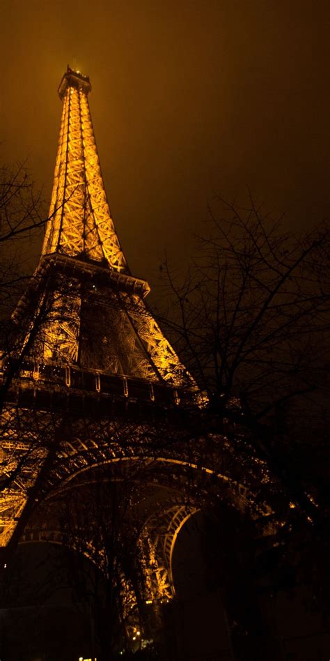 Eiffel Tower Architecture Night 1080x2160 Wallpaper Cityscape