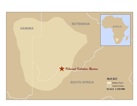 Africa Map Kalahari Desert
