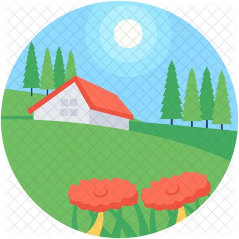Village Icon Download In Flat Style