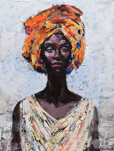 African Queen Portrait Painting 2 Original Oil Painting Portrait