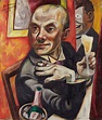 "Autorretrato con copa de champán" (1919), de Max Beckmann