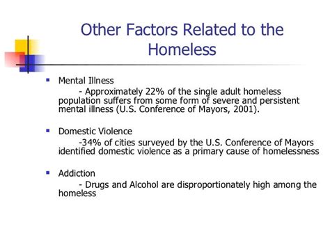 General Outline Of Homelessness