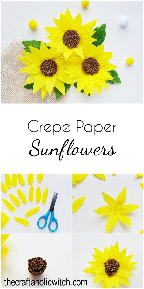 Craft These Fun Crepep Apper Sunflowers For A Weekend Craft Therapy