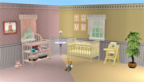 Mod The Sims Maxis Match Nursery Wallpapers And Carpets