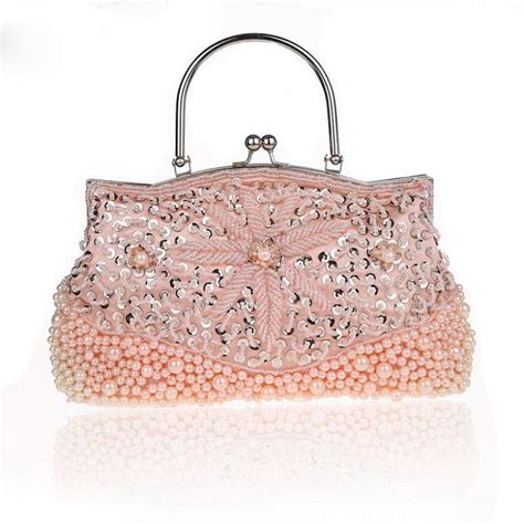 Pink Beaded And Sequined Clutch Bag Evening Bags Eveningbagspink
