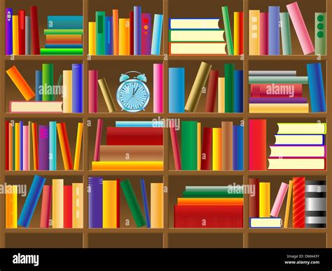 Wooden Bookshelf Vector Stock Vector Image And Art Alamy