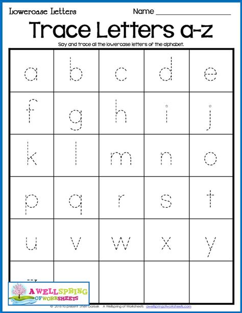 Alphabet Tracing Worksheets Uppercase And Lowercase Letters Lowercase