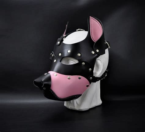 Leather Dog Mask Leather Puppy Mask Puppy Mask Kink Pup Etsy