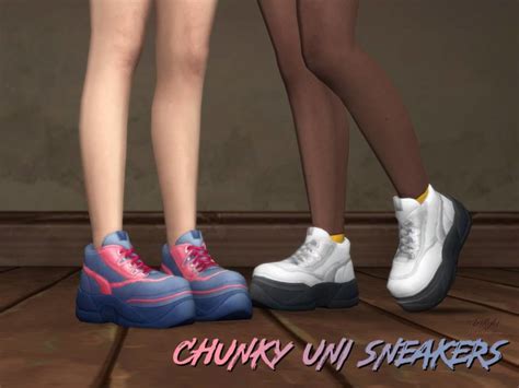 Скачать мод Кроссовки Chunky Uni Sneakers для Симс 4 бесплатно