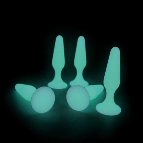 Novelties Adult Toys Glow In The Dark Sex Toys Luminous Butt Plug Set
