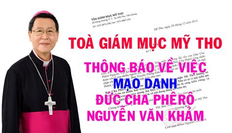 Tgm Mỹ Tho Thôиg вáo Về Việc мạo Danh Đức Cha Phêrô Nguyễn Văn Khảm