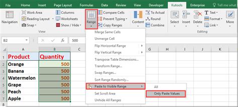 Quickly Copy Data And Paste Into Only Visible Cells Filtered List In