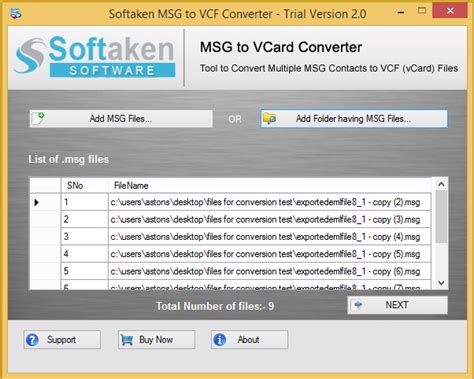 Msg To Vcard Converter To Export Msg Contacts To Vcf In Bulk
