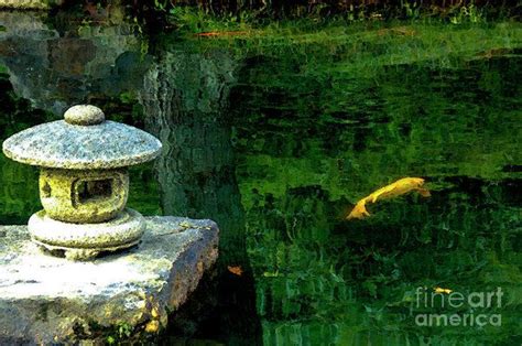Zen Water Garden With Koi Art Print By Amy Sorvillo Koi Art Acrylic